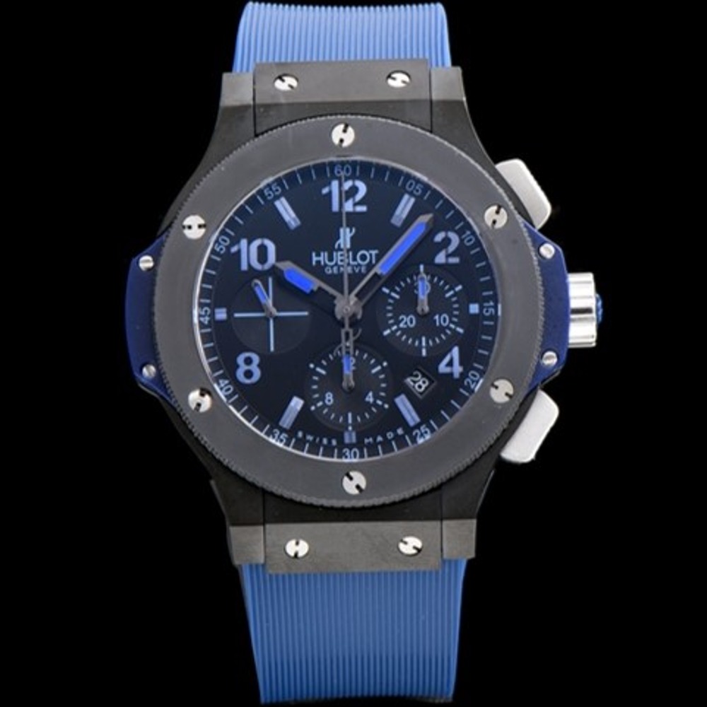 [HUBLOT]휴블럿 빅뱅-8 올블랙 블루 301.CI.1190.GR