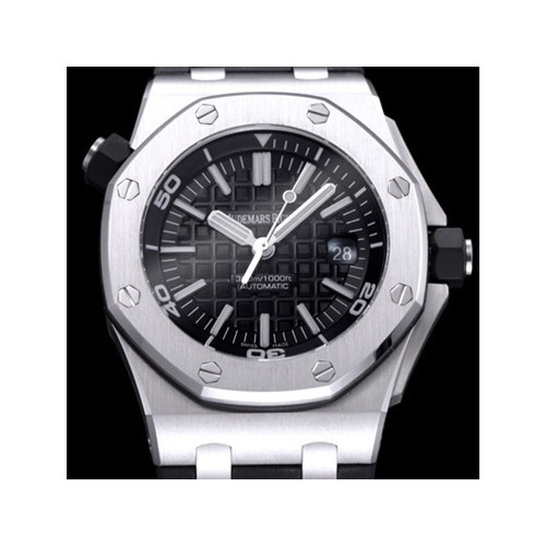 Audemars Piguet 오데마피게 다이버 시스루백 모델 로얄오크 오프쇼어15703ST.OO.A002CA.01 블랙 와플 다이얼 오토매틱 무브먼트 aud0250 - Audemars Piguet Royal Oak Offshore Diver New Update ! 1:1 Best Edition Black Waffle Dial High Quilty Automatic Moveme