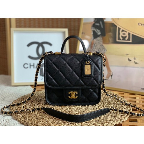 Chanel 샤넬 22K 스몰 탑핸들 플랩백 AS3652