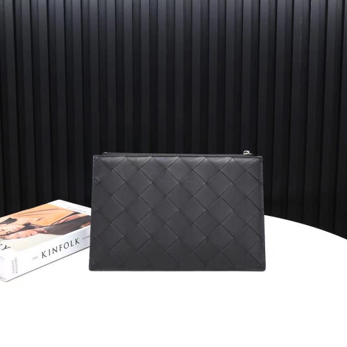 Bottega Veneta 2020 Leather Clutch Bag,30.5cm - 보테가 베네타 2020 레더 남여공용 클러치백, BVB0449,30.5cm블랙