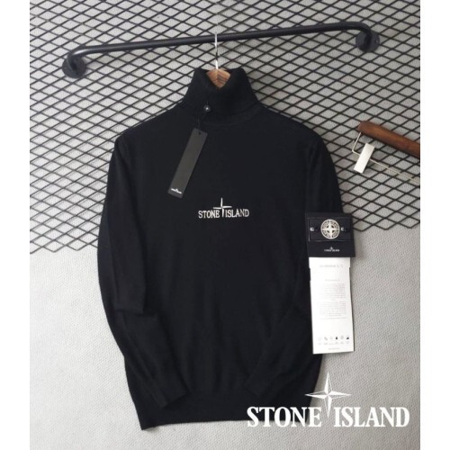 Stone Island 스톤아일랜드 컬러 와펜 패치 터틀넥 울 니트