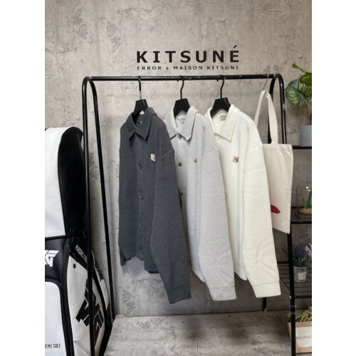 Maison Kitsune 메종키츠네 하찌 카라 가디건4