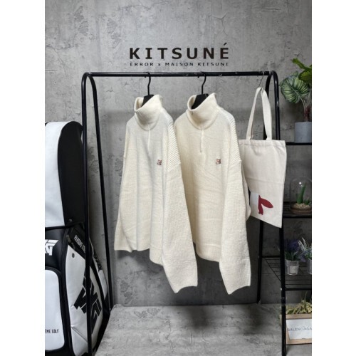 Maison Kitsune 메종키츠네 하찌 하프집업니트