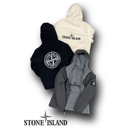 Stone Island 스톤아일랜드 플리스&가먼트다이 나일론 리버시블 리플렉티브 후드 쉘 파카