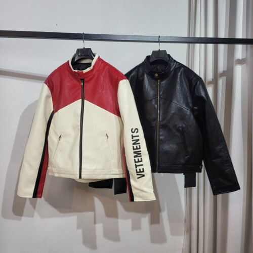 Vetements 베트멍 아카이브 레이싱 레더 자켓