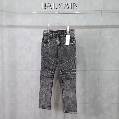 Balmain 발망 바이커 스톤워싱 청바지