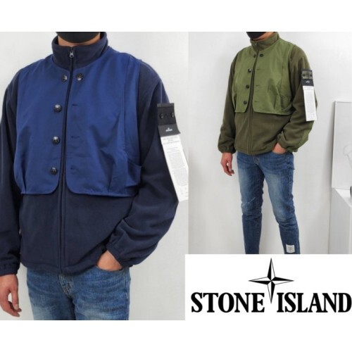 Stone Island 스톤아일랜드 스탠다드 후리스 서퍼 이중 자켓