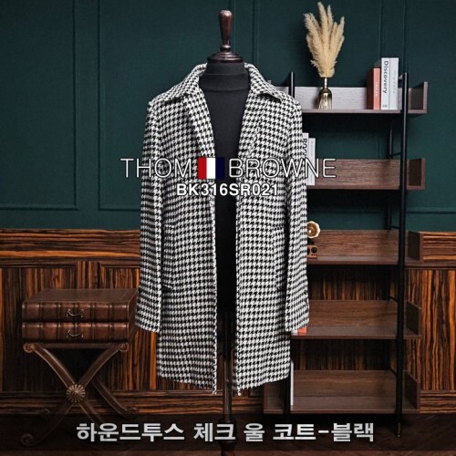 Thom Browne 톰브라운 하운드투스 체크 울 코트