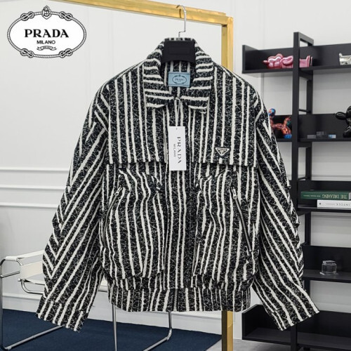 PRADA 프라다 덕다운 지브라 패딩 자켓