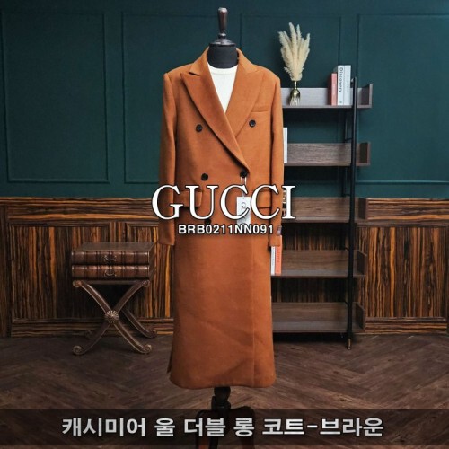 GUCCI 구찌 캐시미어 울 더블 롱 코