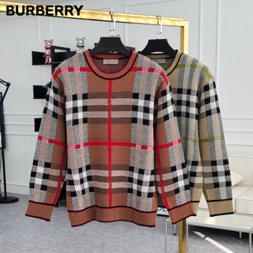 Burberry 버버리 라인체크 라운드 니트