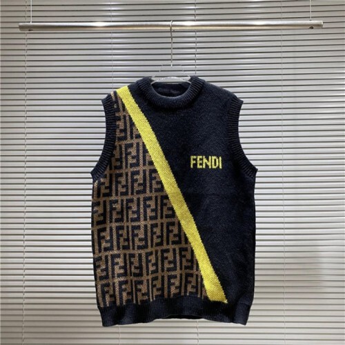 Fendi 펜디 1042 배색 로고 니트 조끼