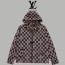 LOUIS VUITTON 루이비통 모노체크 후드점퍼 코트