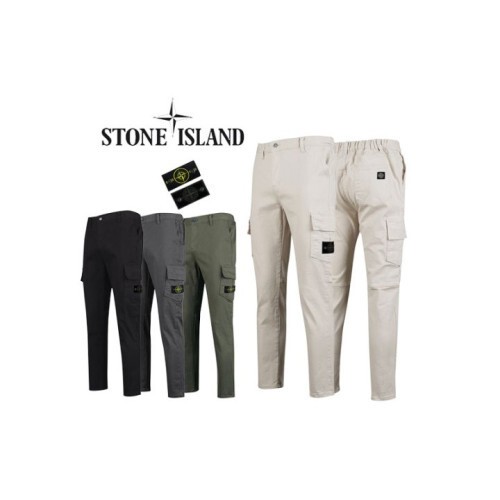 Stone Island 스톤아일랜드 사각패치 와펜 베이직 카고바지