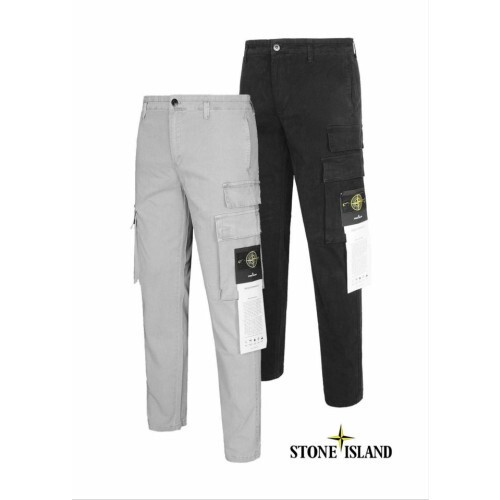 Stone Island 스톤아일랜드 가먼트다잉워싱 포켓 카고팬츠 (레귤러핏)