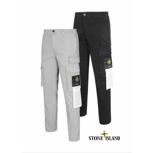 Stone Island 스톤아일랜드 가먼트다잉워싱 포켓 카고팬츠 (레귤러핏)