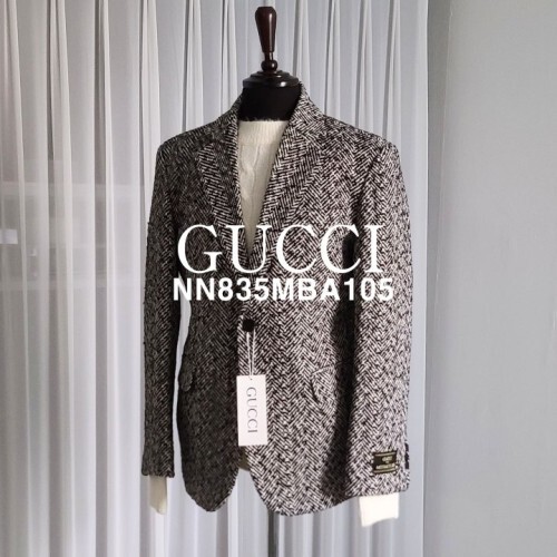 Gucci 헤링본 믹싱 싱글 울 자켓