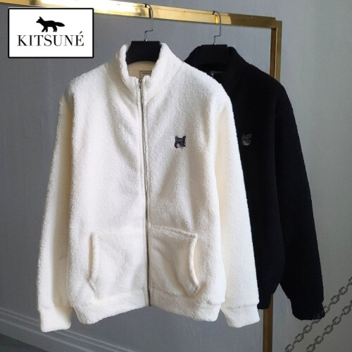 Maison Kitsune 메종키츠네 폭스패치 반목 양털 집업