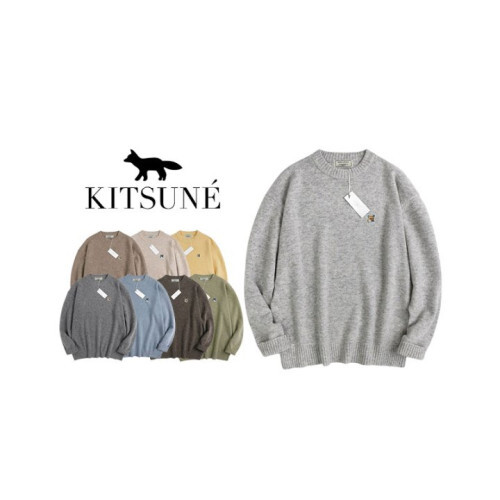 Maison Kitsune 메종키츠네 프리미엄 폭스 울 라운드 니트