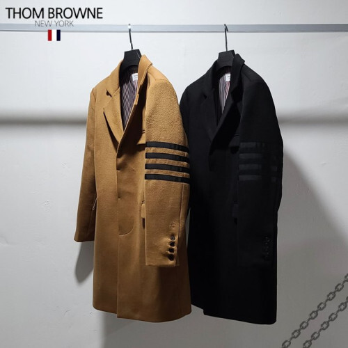 Thom Browne 톰브라운 사선완장 베이직 울 코트