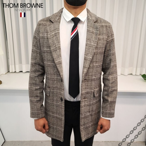 Thom Browne 톰브라운 글렌체크 울 코트