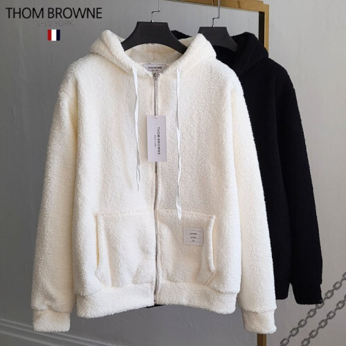 Thom Browne 톰브라운 등삼선 양털 후드 집업