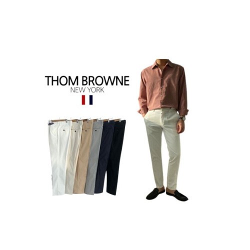 Thom Browne 톰브라운 포인트 히든밴딩 9부 슬랙스