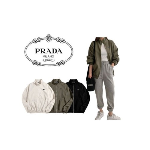 PRADA 프라다 플레이트 숏 야상 자켓