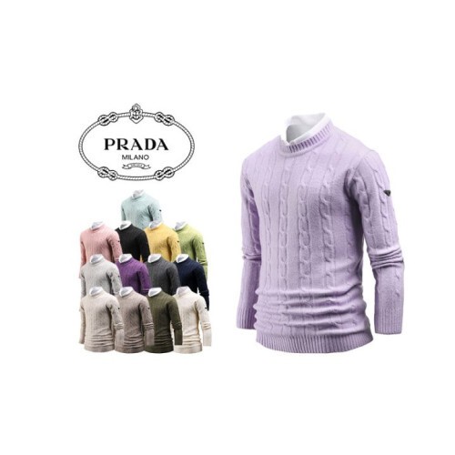 PRADA 프라다 플레이트 꽈배기 울 니트