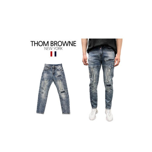 Thom Browne 톰브라운 포인트 스크레치 워싱 청바지