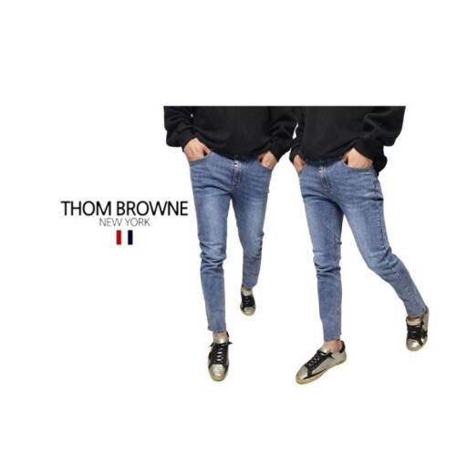 Thom Browne 톰브라운 연청 슬림스트레이트 청바지