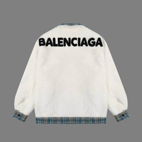 BALENCIAGA 발렌시아가 양면 체크 양털자켓