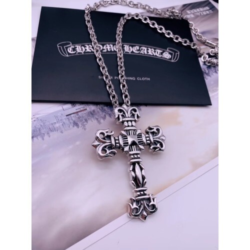 Chrome Hearts 크롬하츠 남녀 925실버 십자 목걸이 65cm